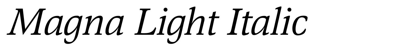 Magna Light Italic